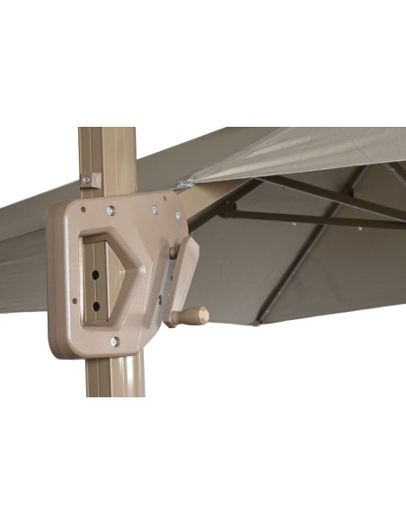 Parasol de Aluminio 286x350x280 cm con Luz LED y Base G | Luba Hogar