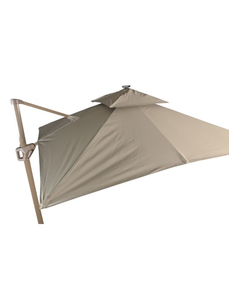Parasol de Aluminio 286x350x280 cm con Luz LED y Base G | Luba Hogar