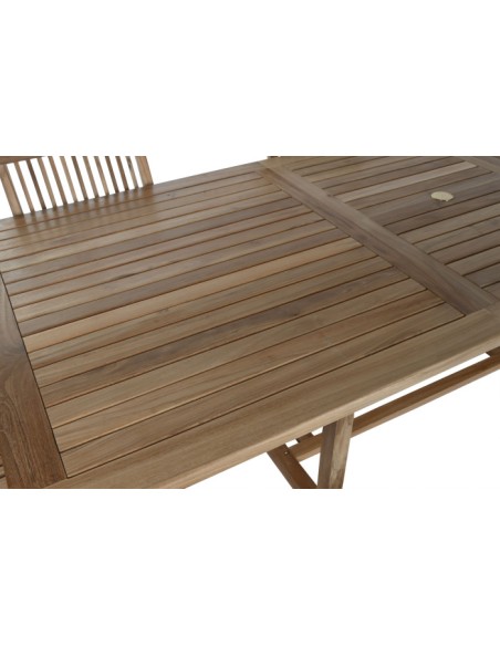 Set de Comedor para 9 Personas en Madera de Teca 180x100x75 cm – Item International