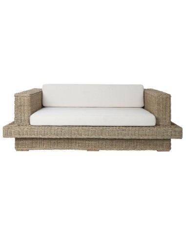 Sofá Set 3 Cuerpos de Fibra y Madera de Teca...