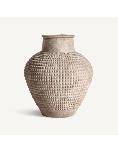 Tinaja Decorativa Clásica de Cemento Beige – Vical Home