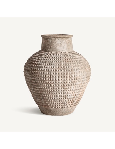 Tinaja Decorativa Clásica de Cemento Beige – Vical Home