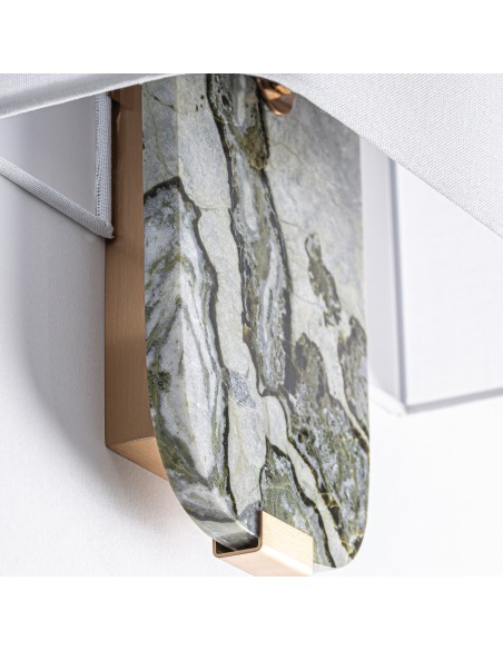 Aplique de Mármol Blanco y Acero Bronce – Vical Home