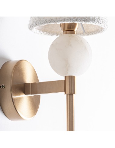 Aplique de Alabastro Bronce y Acero Blanco –...