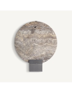 Aplique de Mármol Gris y Acero Negro – Vical Home