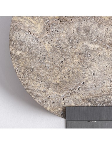 Aplique de Mármol Gris y Acero Negro – Vical Home