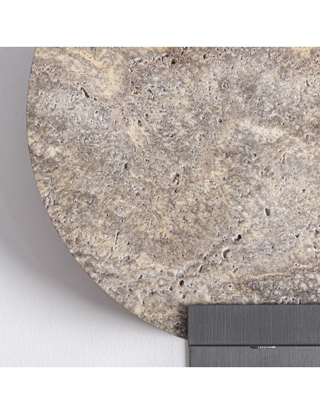 Aplique de Mármol Gris y Acero Negro – Vical Home