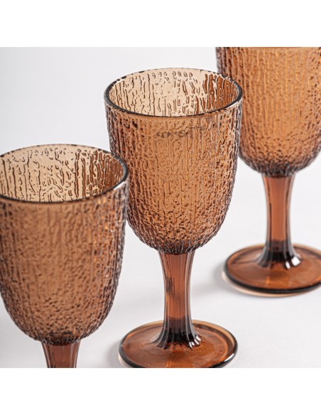 Copa j 3 Copas de Cristal Transparente – VICAL | Luba Hogar