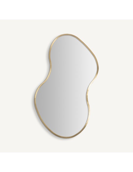 Espejo Art Déco Dorado en Acero y Cristal – Vical Home