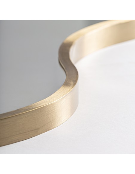 Espejo Art Déco Dorado en Acero y Cristal – Vical Home