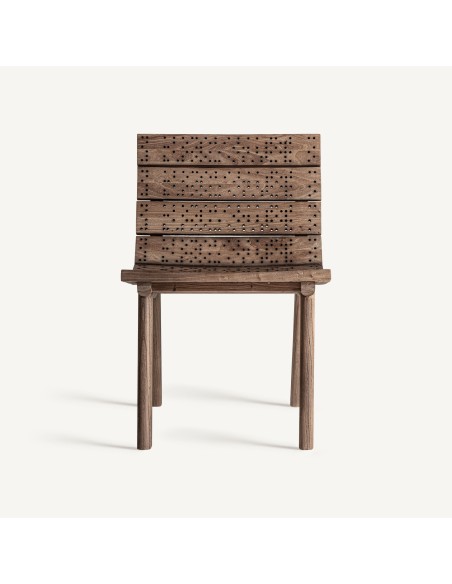 Silla de Comedor Jacquard Contemporánea en Madera de Roble – Vical Home