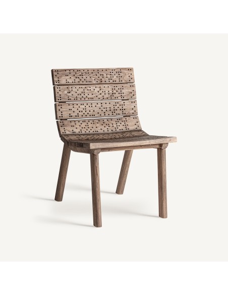 Silla de Comedor Jacquard Contemporánea en Madera de Roble – Vical Home