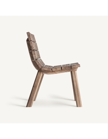 Silla de Comedor Jacquard Contemporánea en Madera de Roble – Vical Home