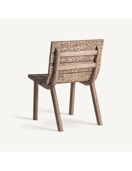 Silla de Comedor Jacquard Contemporánea en Madera de Roble – Vical Home