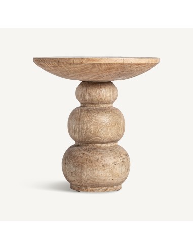 Mesa Auxiliar Rimini en Madera de Mango Marrón...