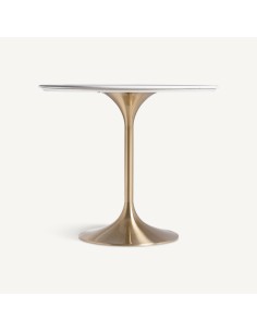 Mesa bar kelheim en Dorado y Porcelánico Blanco – VICAL Home 2