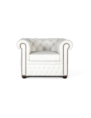 Sofá Chester Individual en Piel Blanca – Giner...