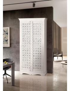 Armario Blanco de Madera de Mango con Cristal – Giner y...