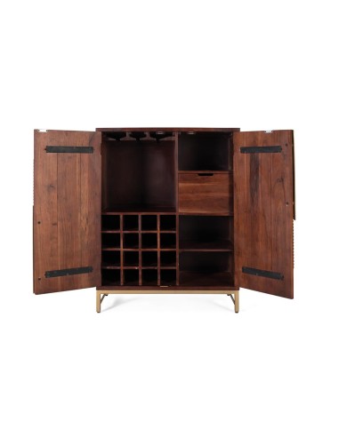 Mueble Bar de Madera de Mango y Metal Color...