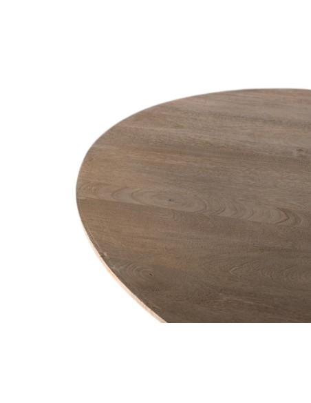 Mesa de Comedor Redonda de Madera de Mango Natural – Giner y Colomer