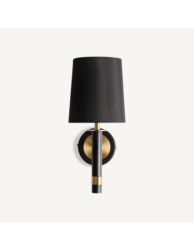 Aplique de pared Vical Home en acero negro con interior dorado – Iluminación decorativa moderna, disponible en Luba Hogar.