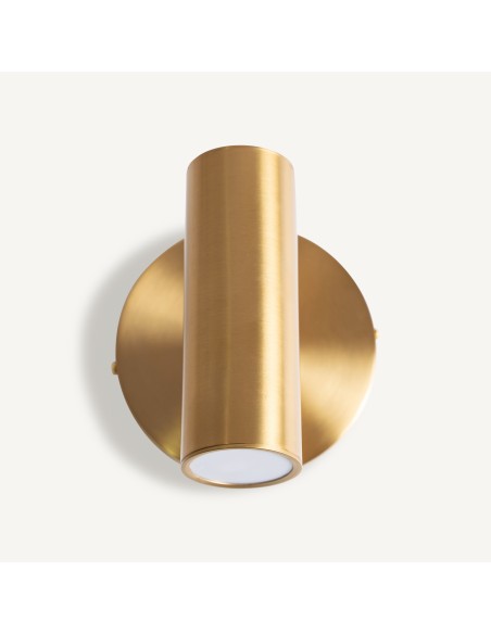 Aplique de pared dorado de Vical Home con difusor acrílico – Iluminación moderna y decorativa, disponible en Luba Hogar.