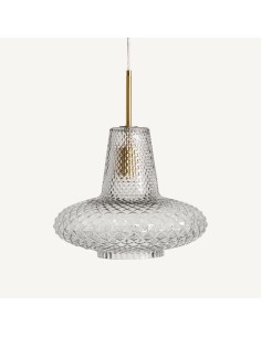 Lámpara de Techo en Cristal Gris y Hierro – Vical Home