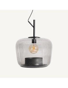 Lámpara colgante de cristal marrón y hierro de Vical Home – Diseño cálido y decorativo disponible en Luba Hogar.