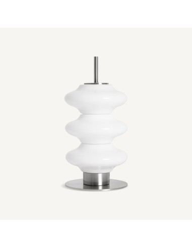 Lámpara de Sobremesa Tiare de Vical home en Cristal Blanco y Hierro Plateado – Estilo Contemporáneo