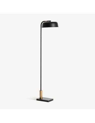 Lámpara de Pie de Vical Home en Mármol Negro y Acero Dorado – Diseño Elegante y Sofisticado
