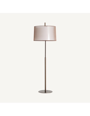 Lámpara de Pie de Vical Home en Acero Negro y Pantalla Beige – Estilo Contemporáneo con Calidez