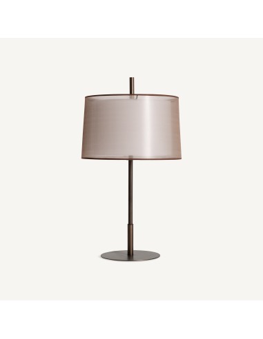 Lámpara de Sobremesa de Vical Home en Acero Negro y Pantalla Beige – Diseño Contemporáneo Elegante