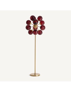 Lámpara de Pie Alaia de Vical Home – Cristal Burdeos y...