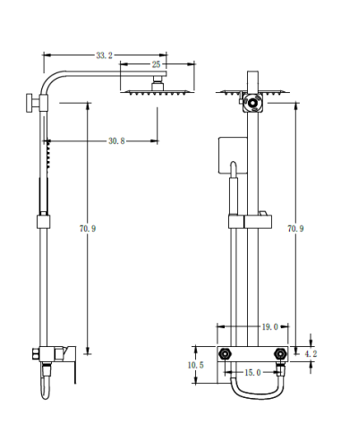 Grifería ducha monomando ARMY...