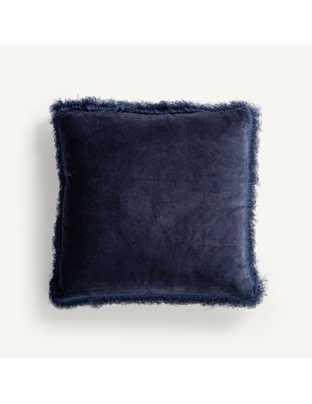 Cojín Zaid Azul de Vical home – Estilo Clásico en Terciopelo y Algodón