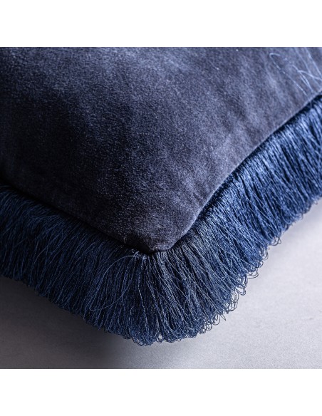 Cojín Zaid Azul de Vical home – Estilo Clásico en Terciopelo y Algodón