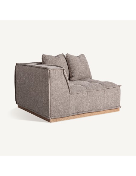 Módulo Sofá Esquinero Aspach Marrón de Vical Home – Diseño Contemporáneo con Acabado Jaspeado