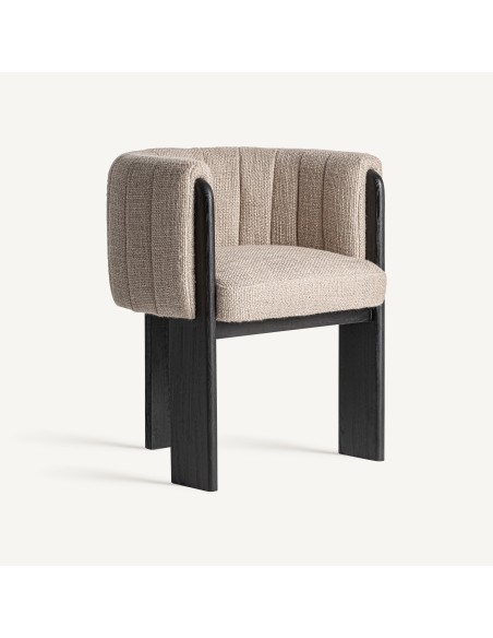 Silla Cluny Gris Jaspeada de Vical Home – Diseño Contemporáneo con Madera de Roble