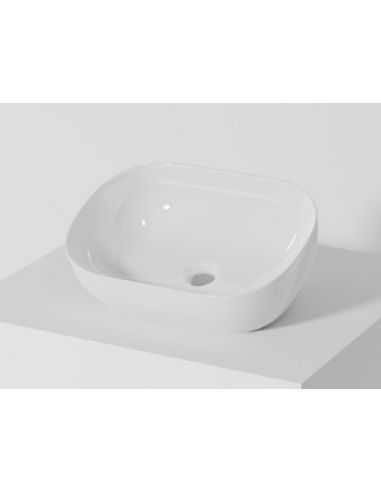 Lavabo sobre encimera fino mini óvalo BLANCO/NEGRO/GRIS/ROSA/CALCATA