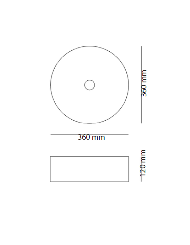 Lavabo sobre encimera fino Cilin...