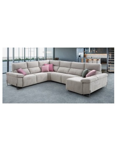 Sofá chaiselongue rinconera fija Triana de...