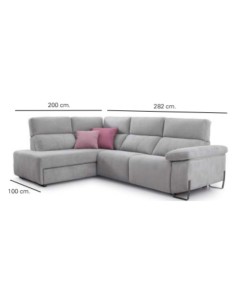 Sofá chaiselongue rinconera fija Triana de Mayor...