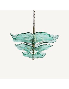 Lámpara de Techo Vical Home en Cristal Verde y Hierro...
