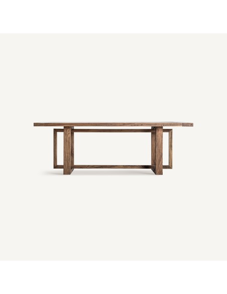 Mesa de Comedor Norvik de Madera de Olmo Marrón 220x100 cm – Vical Home