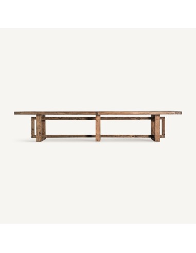 Mesa de Comedor Norvik 400x120 cm de Madera de Olmo Marrón – Vical Home