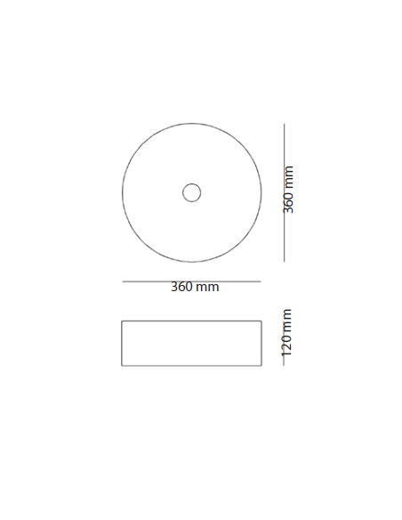 Lavabo sobre encimera fino Cilin BLANCO/NEGRO/GRIS/ROSA/CALCATA