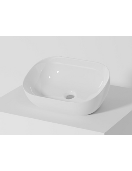 Lavabo sobre encimera fino mini óvalo BLANCO/NEGRO/GRIS/ROSA/CALCATA