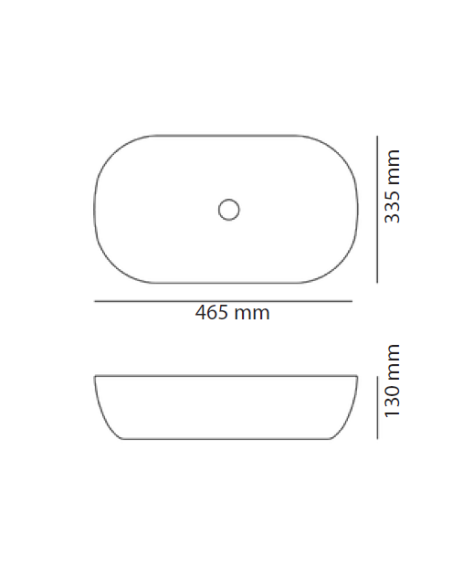Lavabo sobre encimera fino mini óvalo BLANCO/NEGRO/GRIS/ROSA/CALCATA