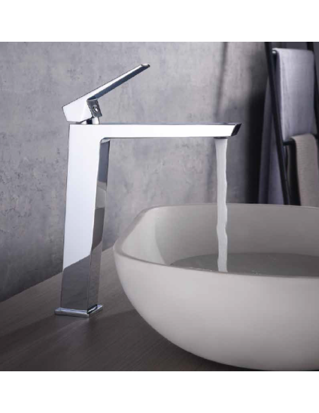 Grifo lavabo monomando alto INFINITE CROMO/NEGRO/ORO/ORO ROSA