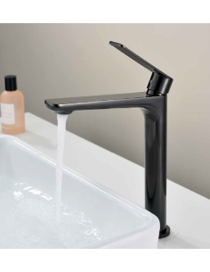 Grifo lavabo monomando alto GLORY CROMO/NEGRO/ORO 2